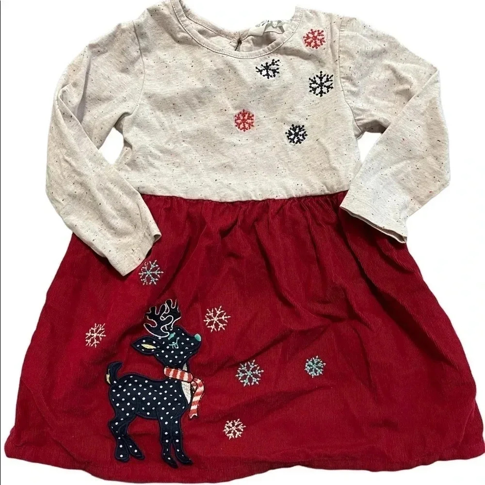 Beebay ‎Reindeer dress EUC Size 18-24 Months